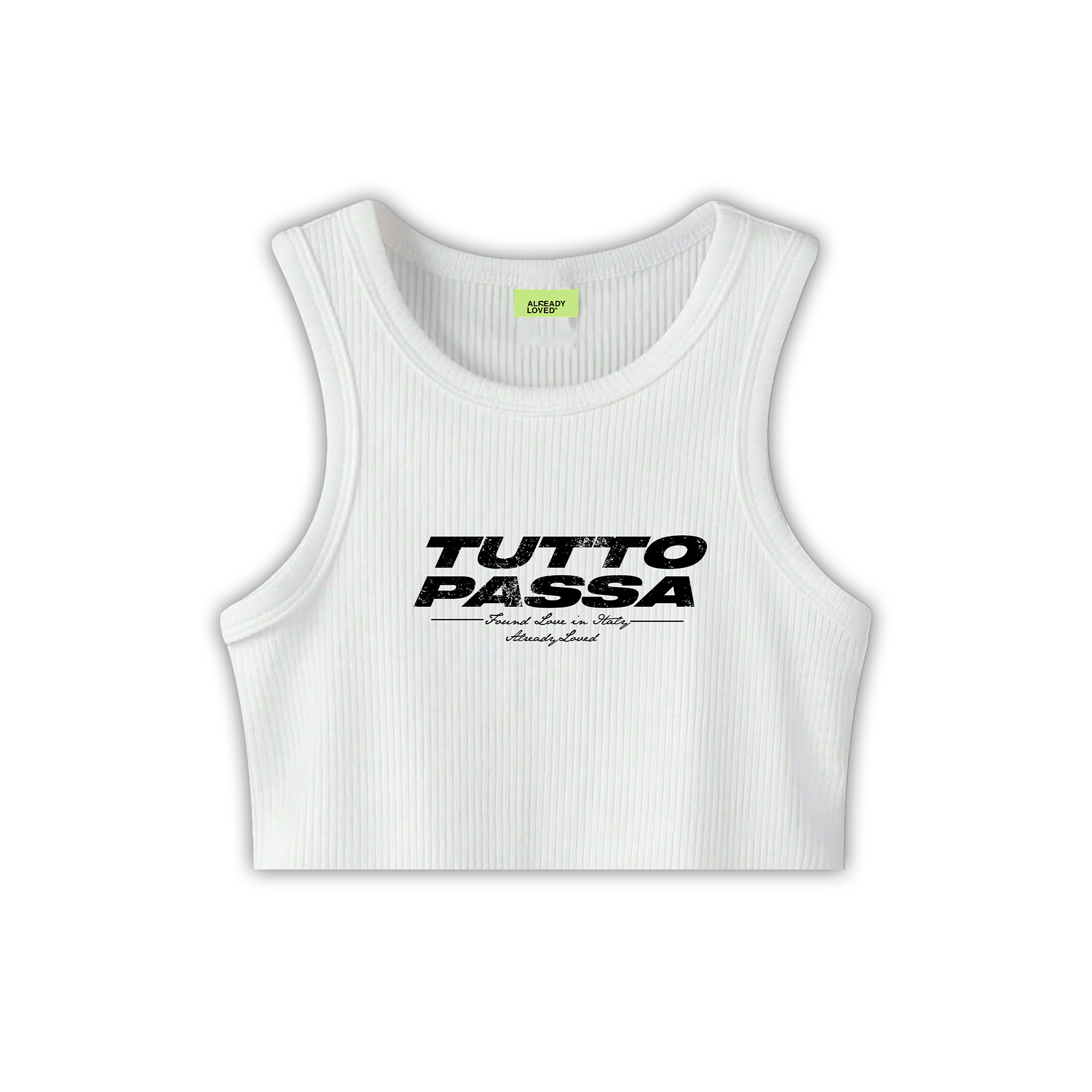 "Tutto Passa" White Crop Top™ S/s 2026