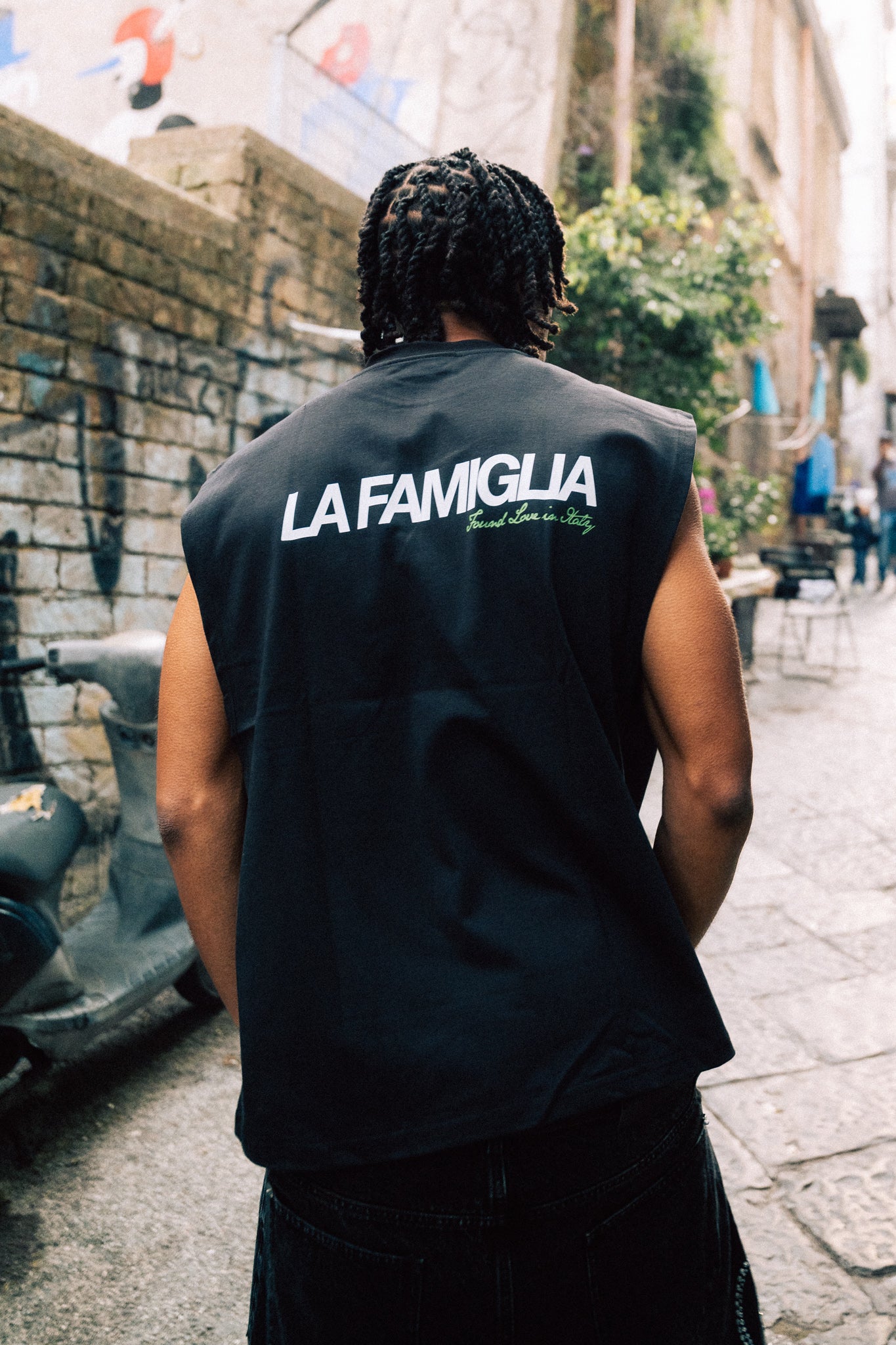 "Found Love in Italy" Black Sleeveless™ S/s 2026