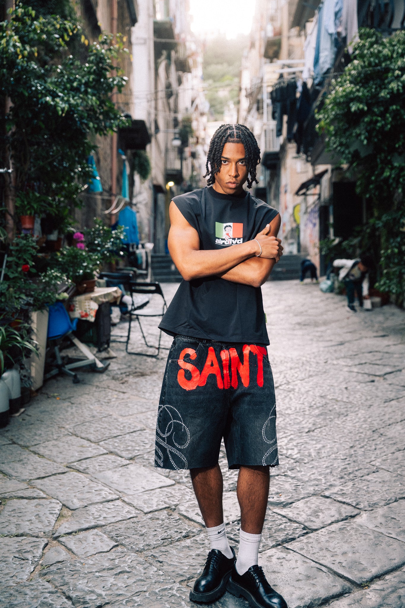 "Found Love in Italy" Black Sleeveless™ S/s 2026