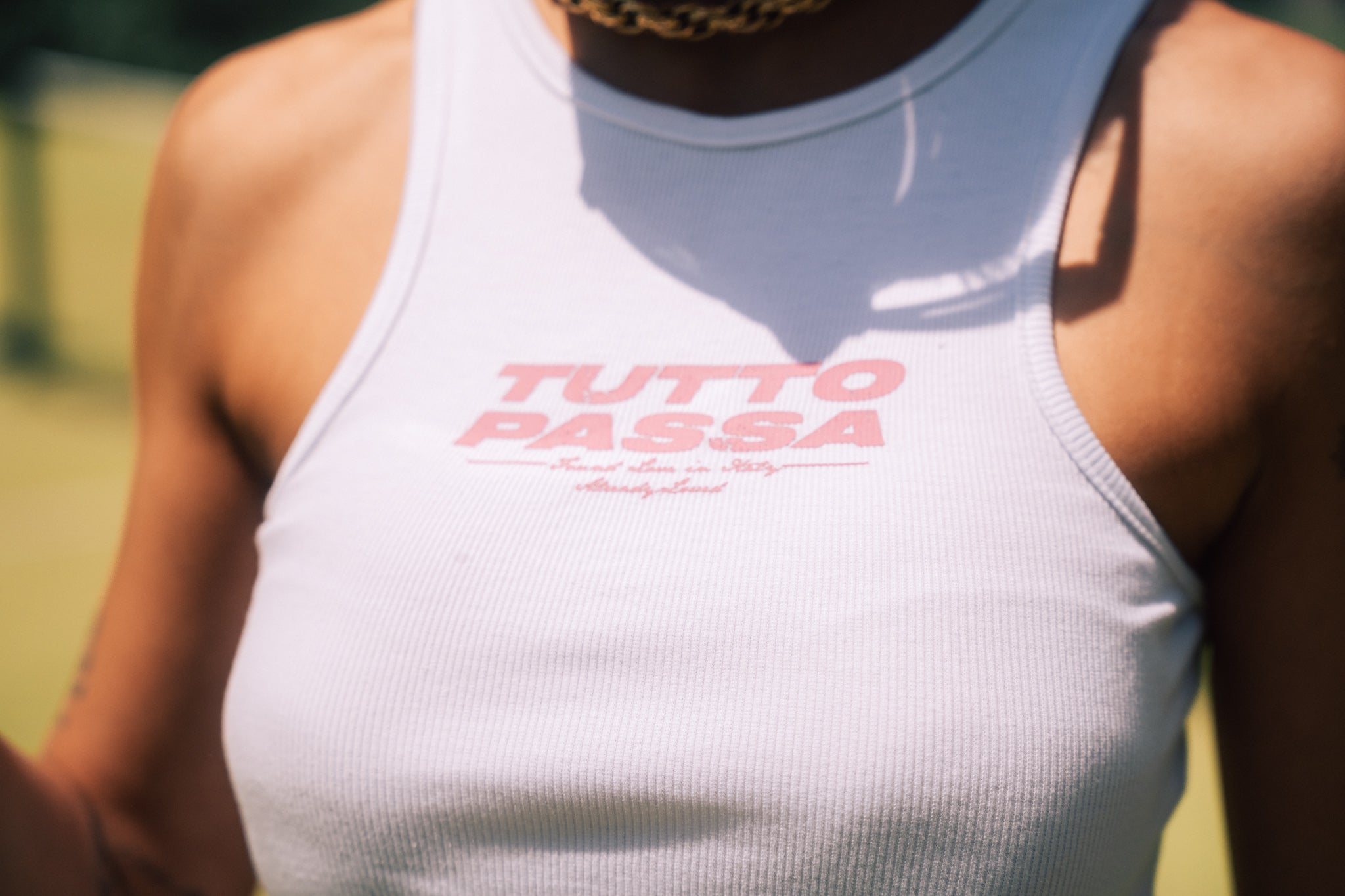 "Tutto Passa" White Crop Top™ S/s 2026