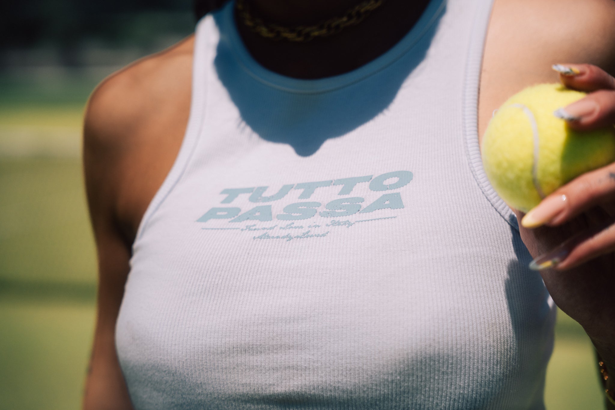 "Tutto Passa" White Crop Top™ S/s 2026