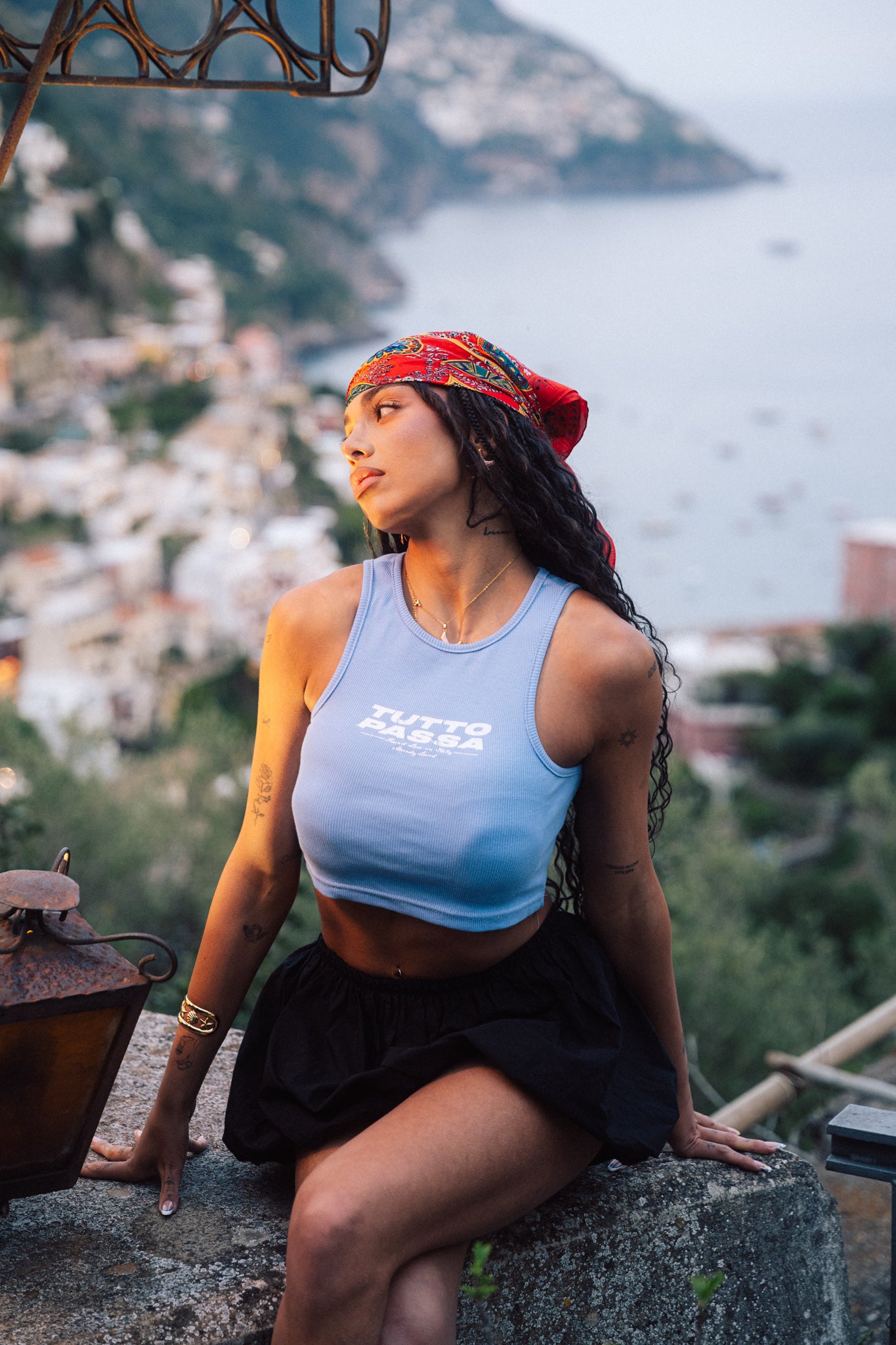"Tutto Passa" Blue Crop Top™ S/s 2026