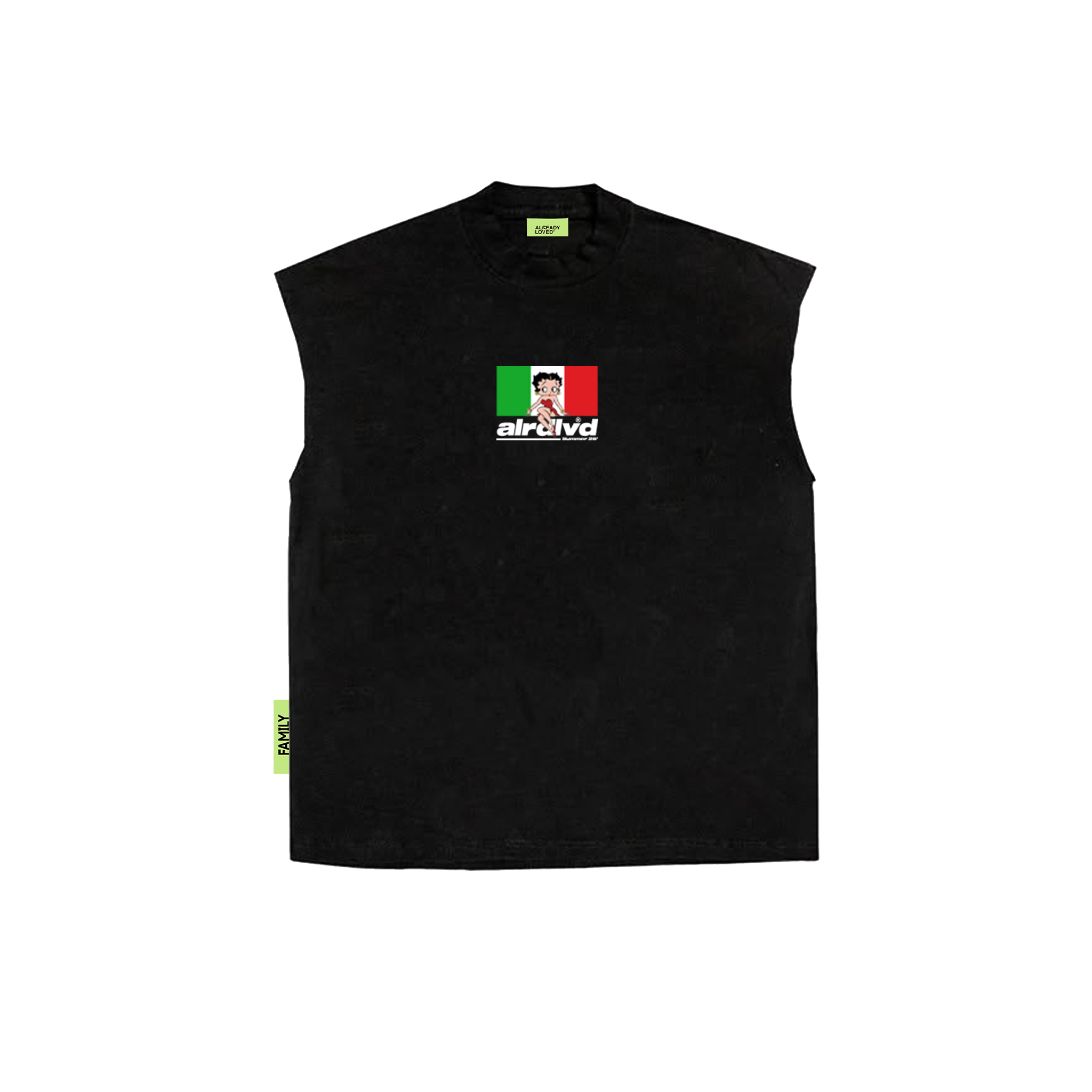 "Found Love in Italy" Black Sleeveless™ S/s 2026