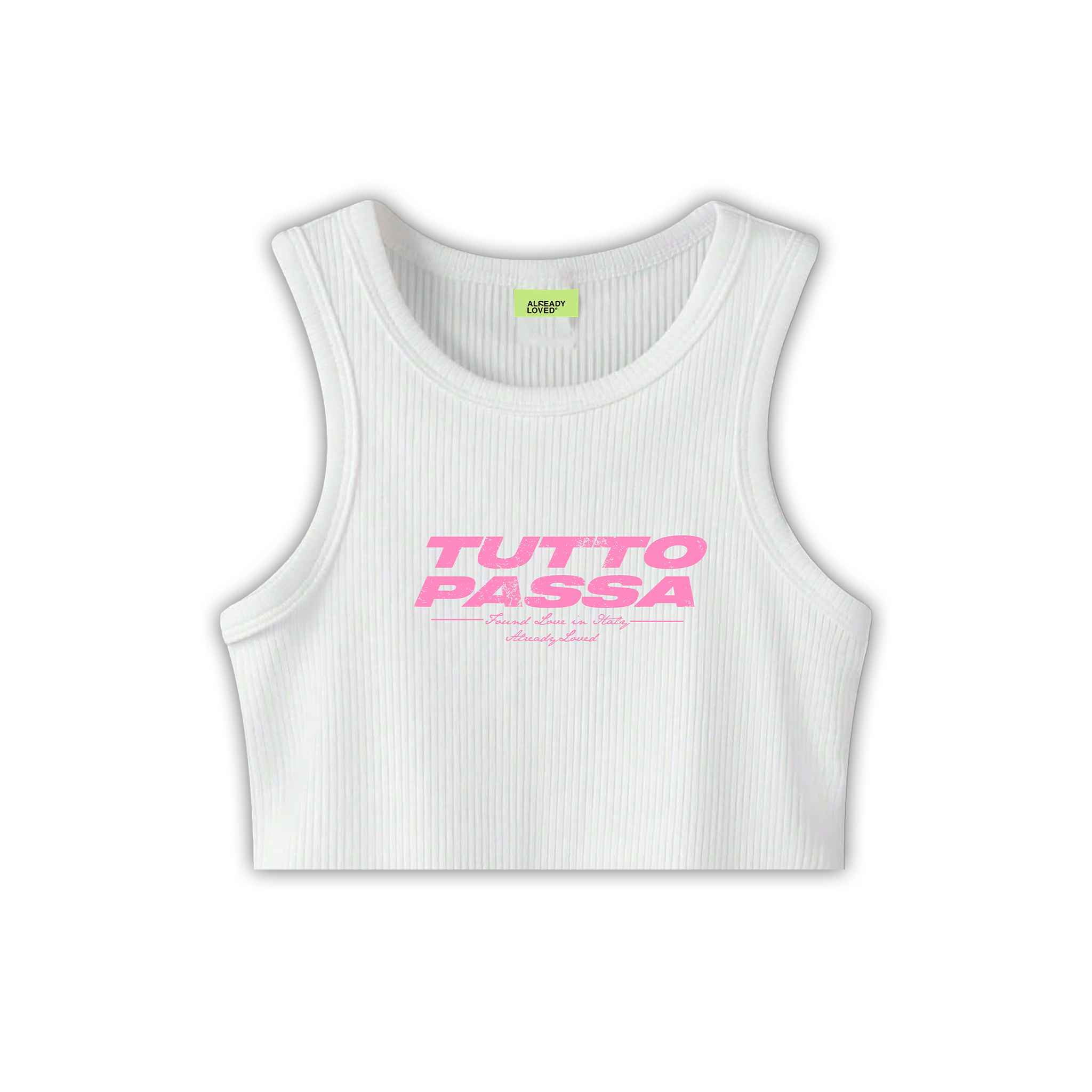 "Tutto Passa" White Crop Top™ S/s 2026